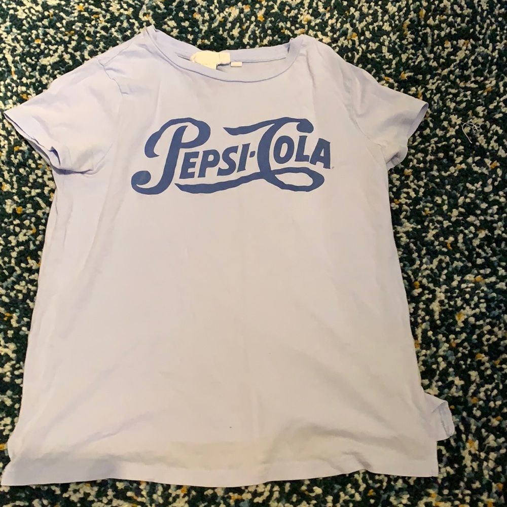 Light Blue h&m Pepsi Cola shirt